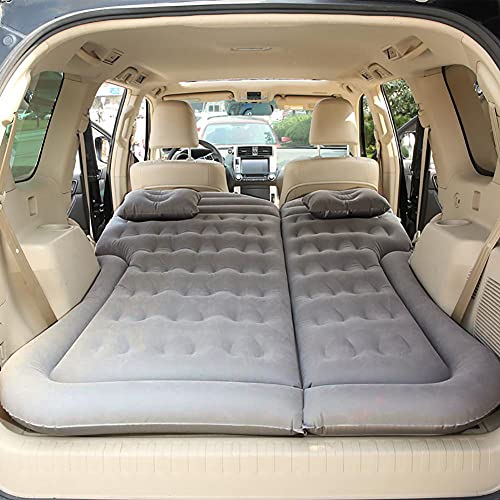 Onirii Inflatable SUV Air Mattress Thickened Flocking Inflatable Car Camping Travel Air Mattress with 2 Pillows & Air Pump,Portable Car Sleeping Bed for SUV|MPV|Minivan - Image 2