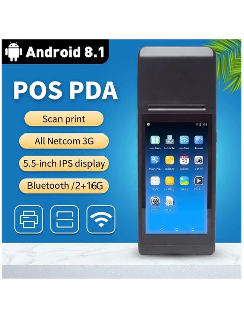 Terminal POS System PDA Built-in 58mm Thermal Receipt Printer Support Bluetooth Wifi Extra SD Card POS Machine