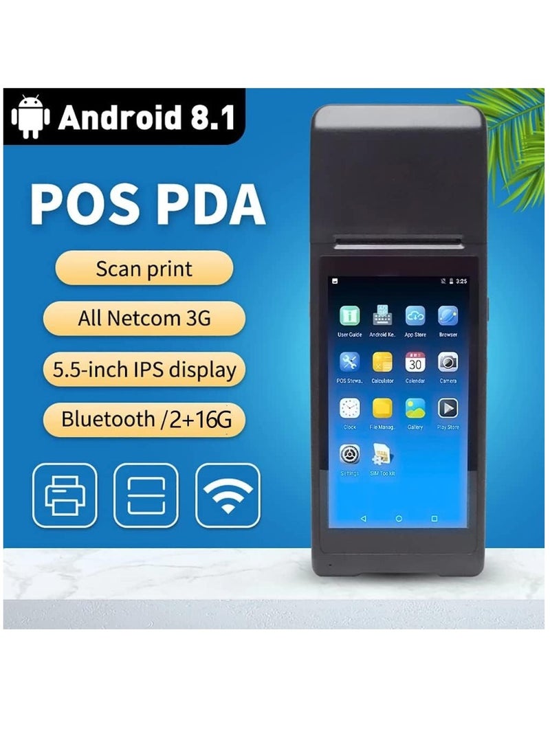 Generic - Terminal POS System PDA Built-in 58mm Thermal Receipt Printer Support Bluetooth Wifi Extra SD Card POS Machine - Image 1