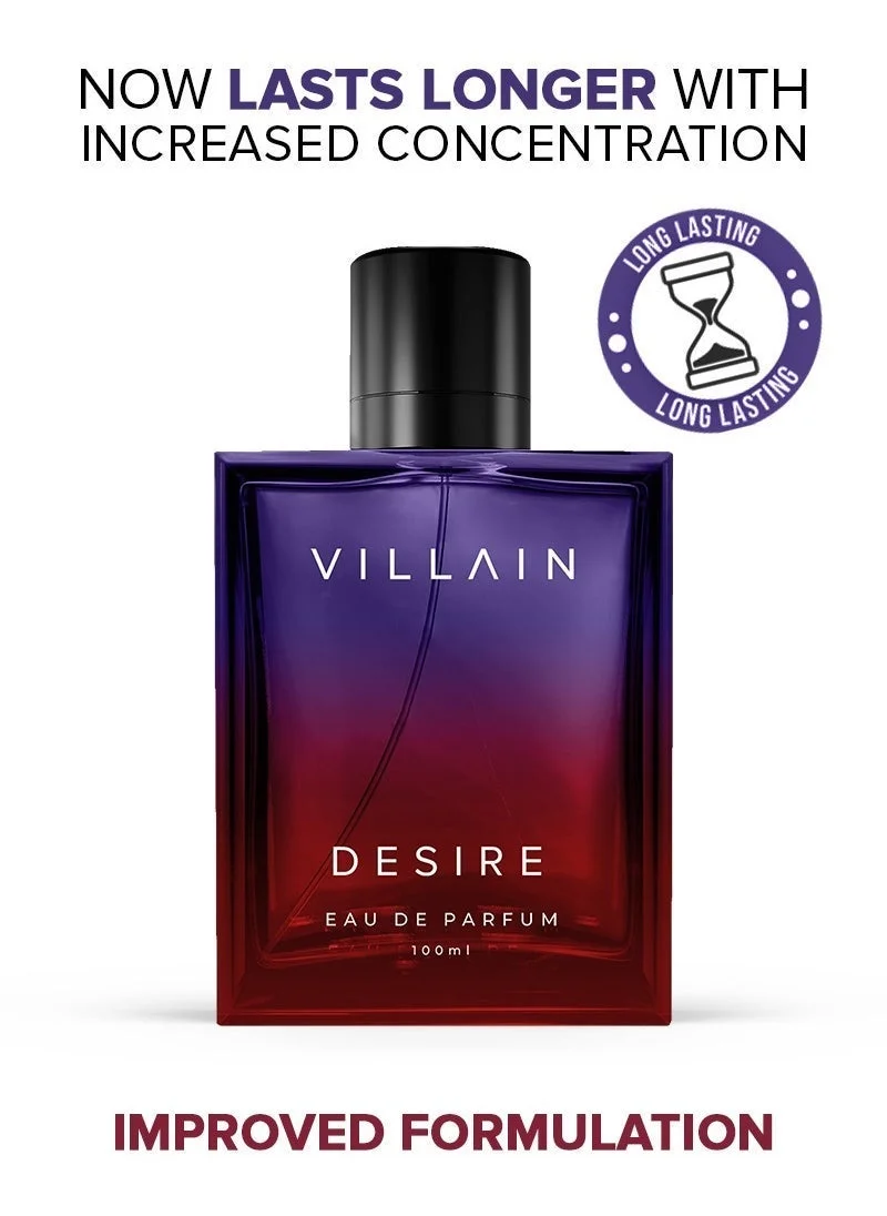 VILLAIN Desire EDP, Long Lasting Perfume for Men 100 ml
