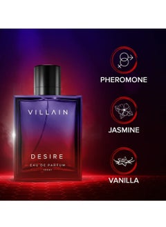 VILLAIN Desire EDP, Long Lasting Perfume for Men 100 ml  - Image 4