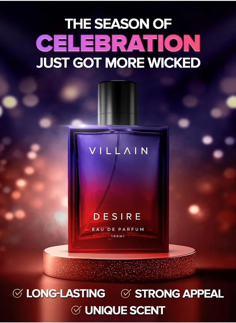 VILLAIN Desire EDP, Long Lasting Perfume for Men 100 ml