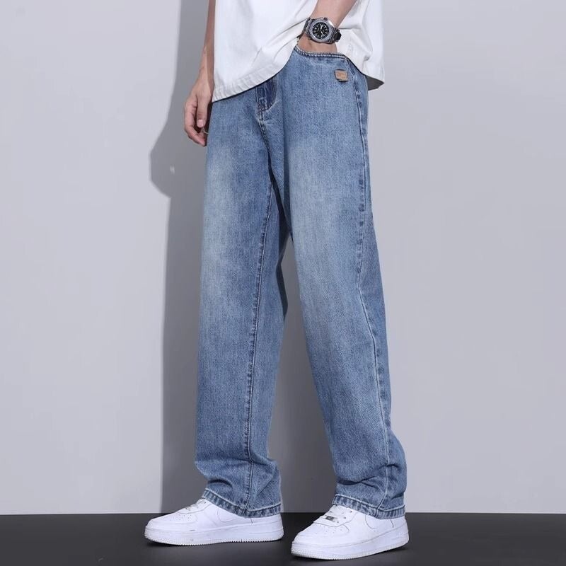 Unisex Classic Denim Jeans Loose Fit Daily Outdoor Wear - Image 4