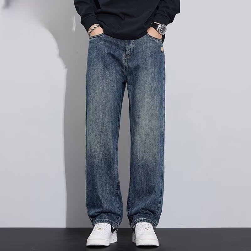 Unisex Classic Denim Jeans Loose Fit Daily Outdoor Wear - Image 2