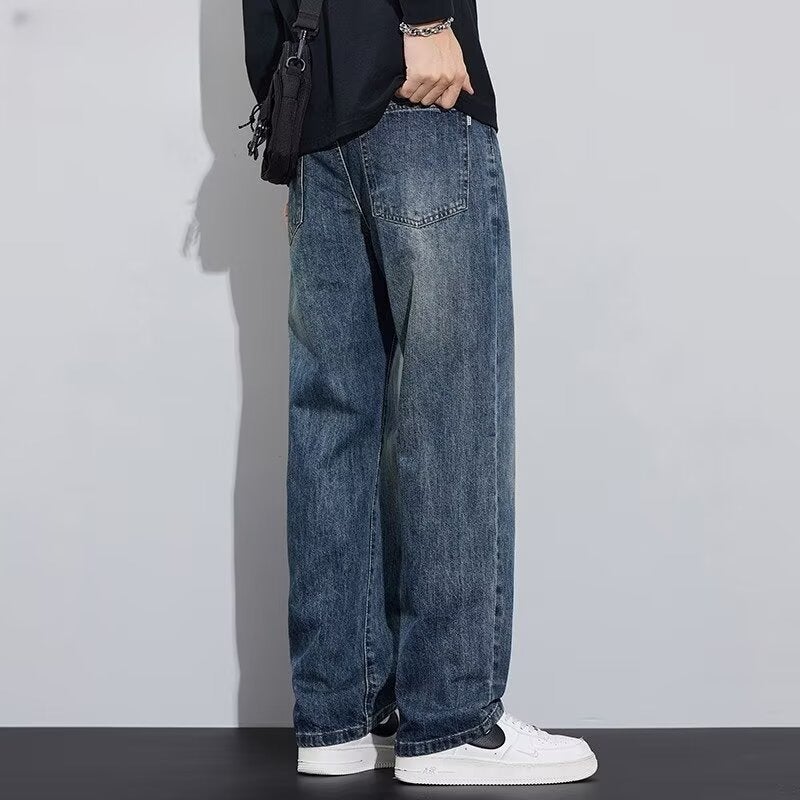 Unisex Classic Denim Jeans Loose Fit Daily Outdoor Wear - Image 3