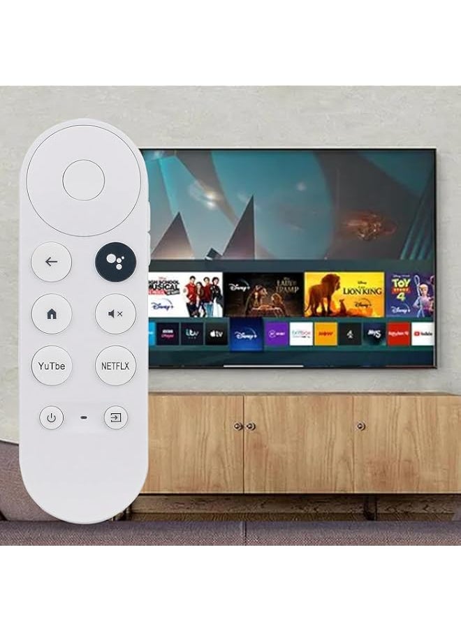جهاز تحكم عن بعد بديل لصوت Google Chromecast 4k Snow لجهاز تشغيل الوسائط، جهاز تحكم Bluetooth G9N9N لـ Google TV GA01920 US/GA01920 US/GA01919 US/GA03131 (جهاز تحكم عن بعد فقط)