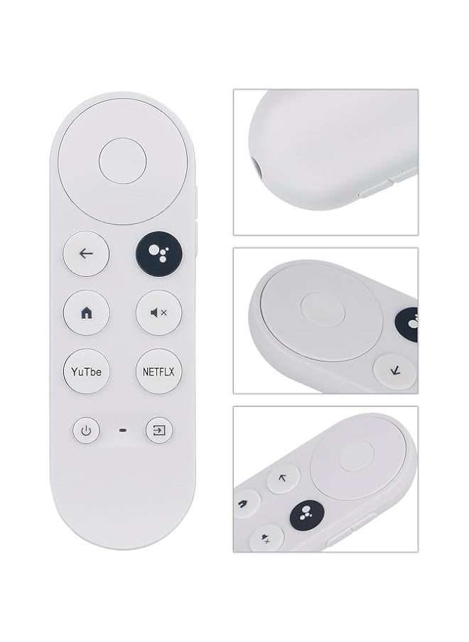 جهاز تحكم عن بعد بديل لصوت Google Chromecast 4k Snow لجهاز تشغيل الوسائط، جهاز تحكم Bluetooth G9N9N لـ Google TV GA01920 US/GA01920 US/GA01919 US/GA03131 (جهاز تحكم عن بعد فقط)