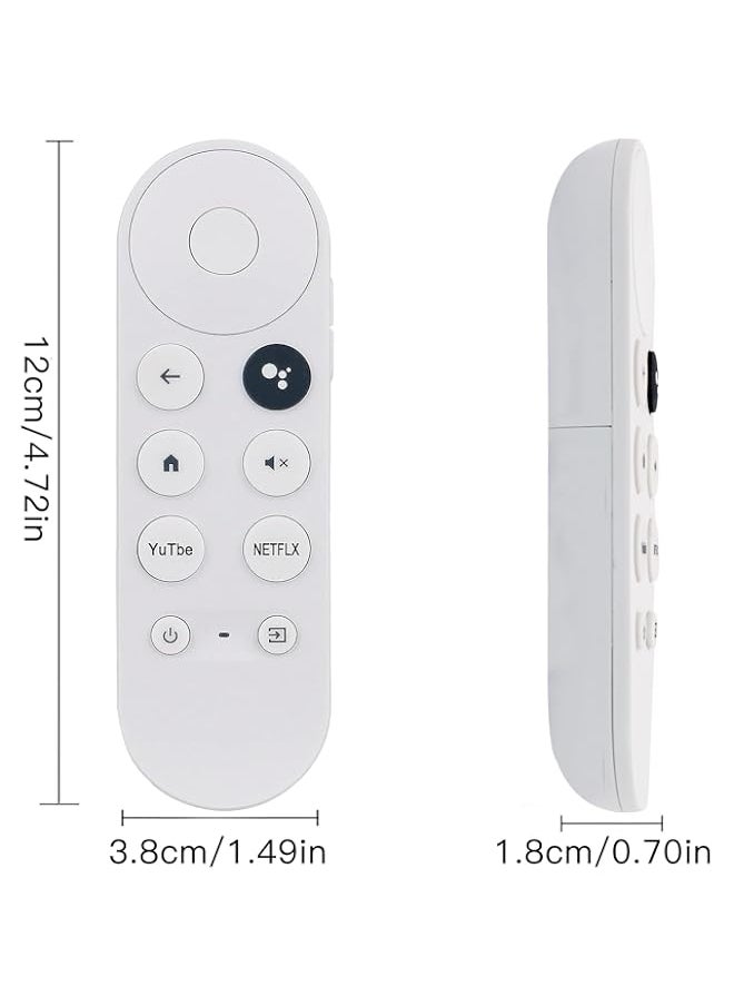 جهاز تحكم عن بعد بديل لصوت Google Chromecast 4k Snow لجهاز تشغيل الوسائط، جهاز تحكم Bluetooth G9N9N لـ Google TV GA01920 US/GA01920 US/GA01919 US/GA03131 (جهاز تحكم عن بعد فقط)