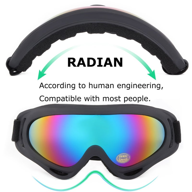 Yidomto Ski Goggles, 3 Pack Anti-Scratch Snow Goggles for Men, Women, Boys, Girls, Kids, Toddlers & Youth, UV 400 Protection for Skiing & Snowboard (Multicolor/Yellow/Tawny) - Image 2