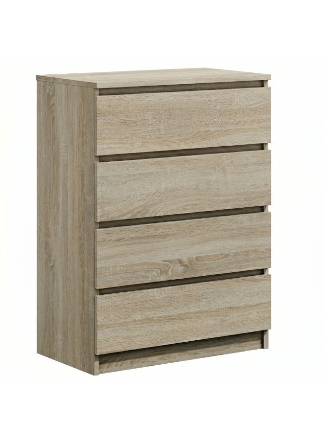 Sonoma Oak 4-Drawer Sideboard Highboard Cabinet, 97x70x40 cm - Image 2