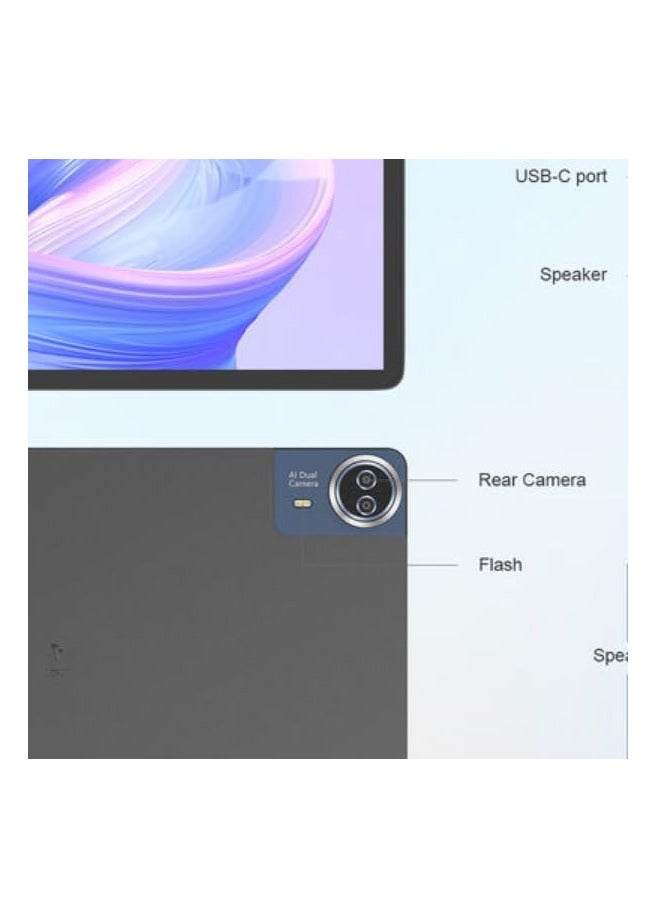 REBENUO 14" Android 14 Tablet CM14000 Plus | 12GB RAM 1TB ROM | Dual 5G SIM | Octa-Core | FHD Display | 20000mAh Battery | Includes Keyboard, Stylus & Bluetooth – Gray - Image 5