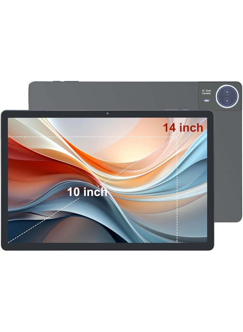 REBENUO 14" Android 14 Tablet CM14000 Plus | 12GB RAM 1TB ROM | Dual 5G SIM | Octa-Core | FHD Display | 20000mAh Battery | Includes Keyboard, Stylus & Bluetooth – Gray - Image 2