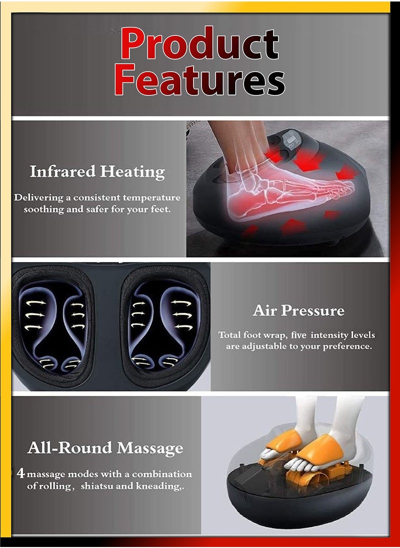 DBLEW - Shiatsu 4D Foot Massager Machine With Heating Compression Deep Kneading Therapy For Leg And Feet Pain Relief - Image 1