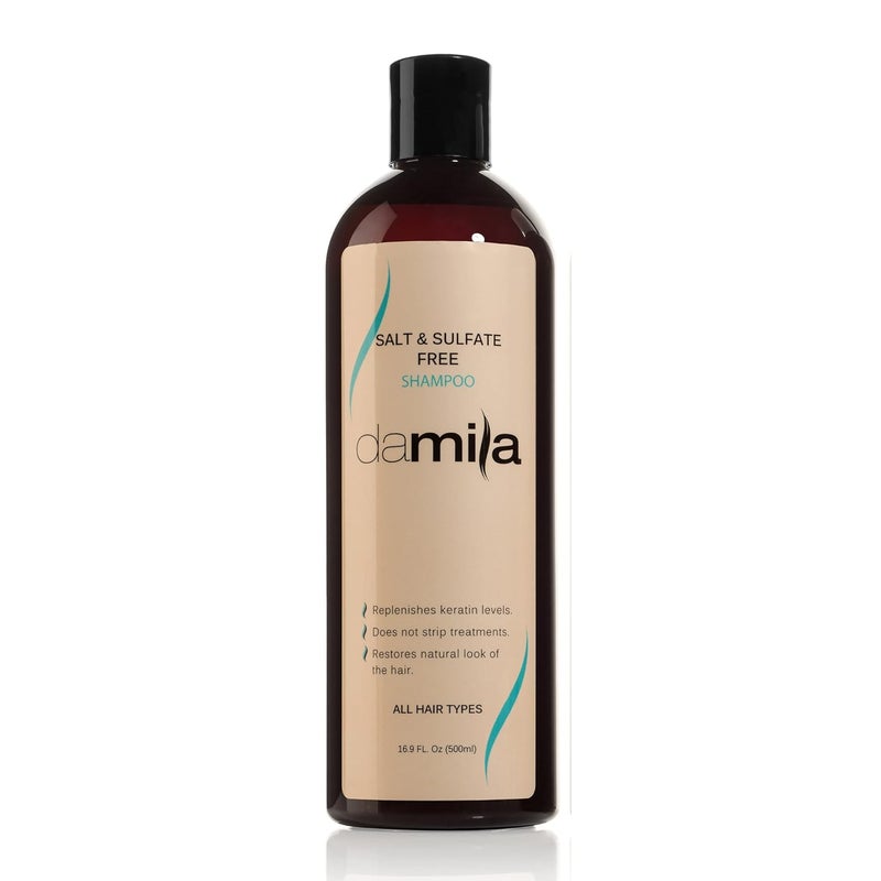 Salt & Sulfate Free Shampoo for Keratin and Color Treated Hair - Perfect for Damaged, Frizzy, Curly or Dry Hair (16.9 Fl Oz)