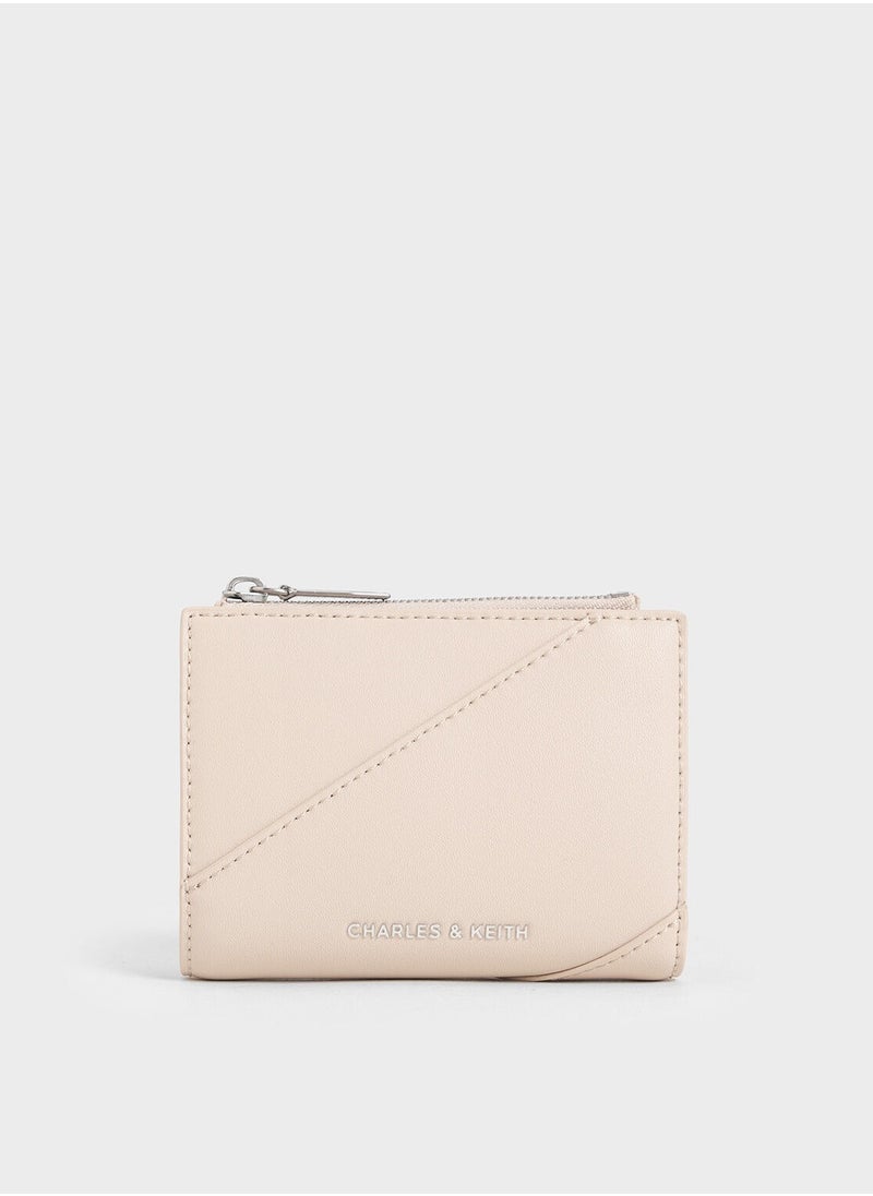 Charles & Keith CHARLES & KEITH Trin Stitch-Trim Wallet - Oat  - Image 1
