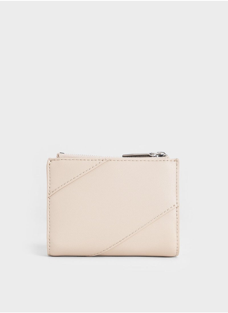 Charles & Keith CHARLES & KEITH Trin Stitch-Trim Wallet - Oat  - Image 3