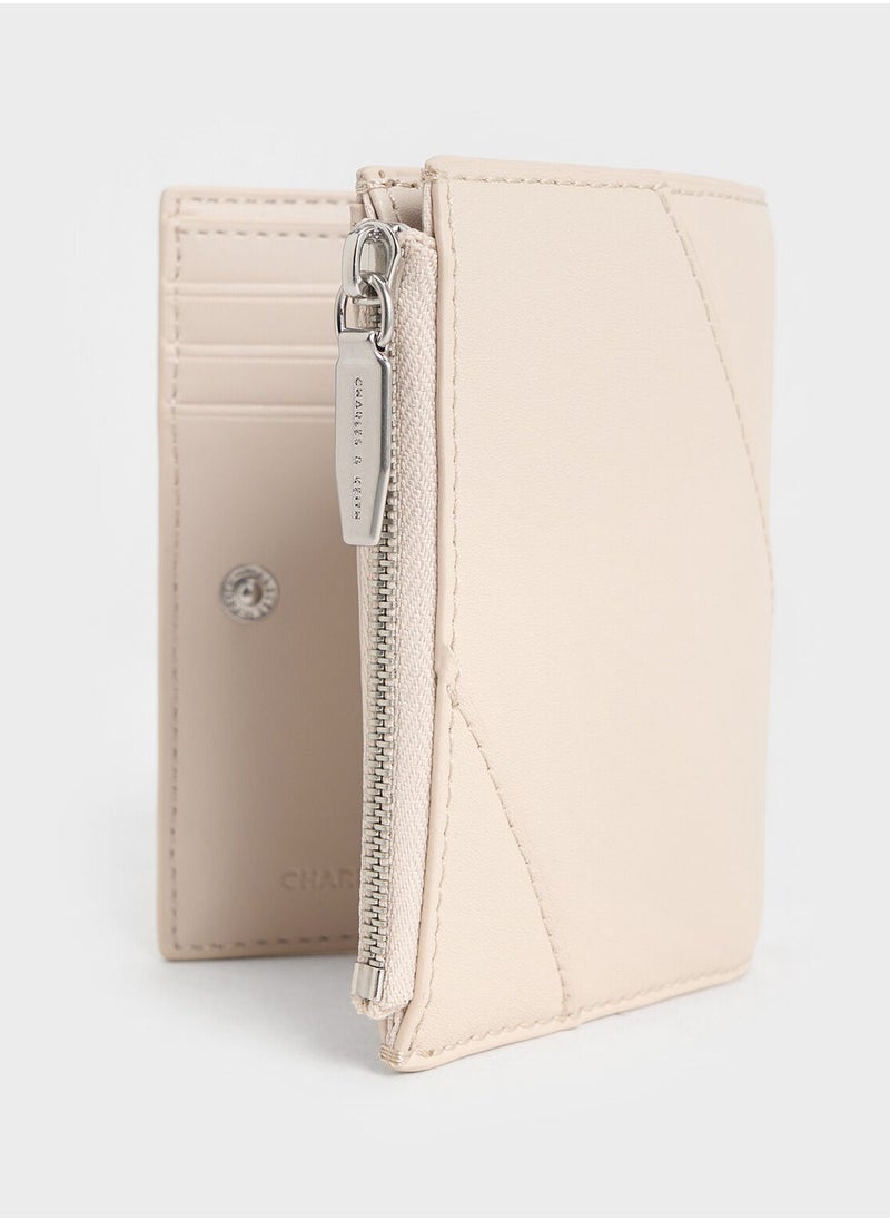 Charles & Keith CHARLES & KEITH Trin Stitch-Trim Wallet - Oat  - Image 4