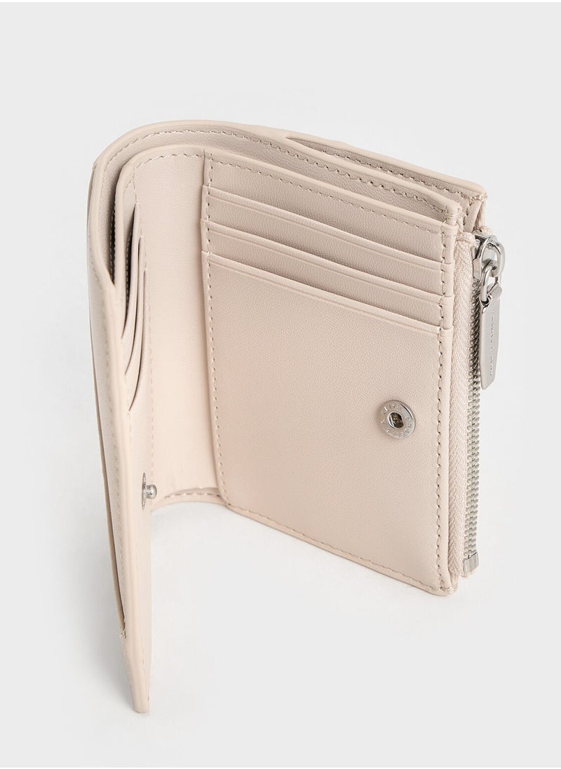 Charles & Keith CHARLES & KEITH Trin Stitch-Trim Wallet - Oat  - Image 5