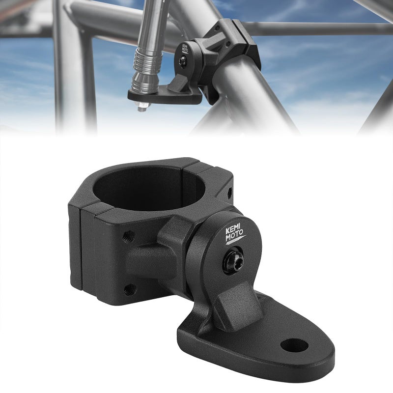 Generic KEMIMOTO UTV Whip Mount Flag Light Mounting Bracket 1 PCS, Heavy Duty Adjustable for 1.75-2 inch Roll Bar Cage Compatible with Polaris RZR 900 1000 XP Pro Turbo Can Am Maverick X3 Commander  - Image 1
