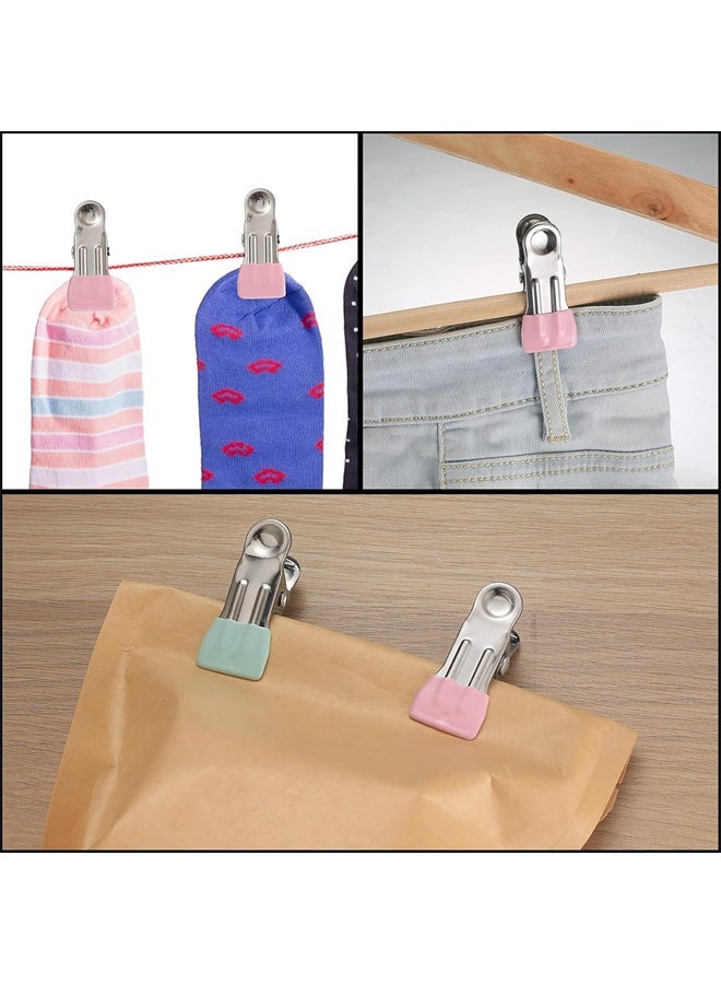 هومستر 30 جهاز كمبيوتر شخصي من الفولاذ المقاوم للصدأ، دبابيس معلقة متعددة الوظائف للجوارب والأحذية والمنشفة والختم الغذائي والصور - Image 2