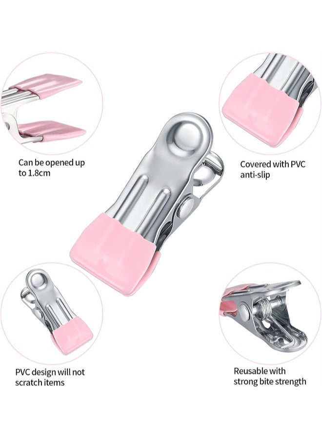 هومستر 30 جهاز كمبيوتر شخصي من الفولاذ المقاوم للصدأ، دبابيس معلقة متعددة الوظائف للجوارب والأحذية والمنشفة والختم الغذائي والصور - Image 4