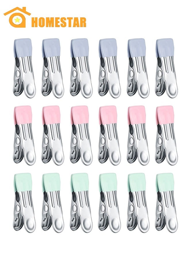 هومستر 30 جهاز كمبيوتر شخصي من الفولاذ المقاوم للصدأ، دبابيس معلقة متعددة الوظائف للجوارب والأحذية والمنشفة والختم الغذائي والصور - Image 1