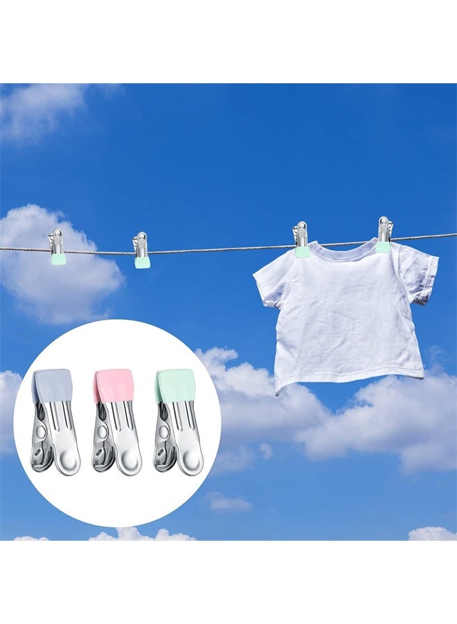 هومستر 30 جهاز كمبيوتر شخصي من الفولاذ المقاوم للصدأ، دبابيس معلقة متعددة الوظائف للجوارب والأحذية والمنشفة والختم الغذائي والصور - Image 3