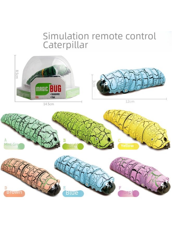 Internet Popular Simulation Trick Remote Control Caterpillar Mini Yoyo Worm Electric Funny Cat And Dog Strange Toy-Color:Remote Caterpillar-Blue - Image 3