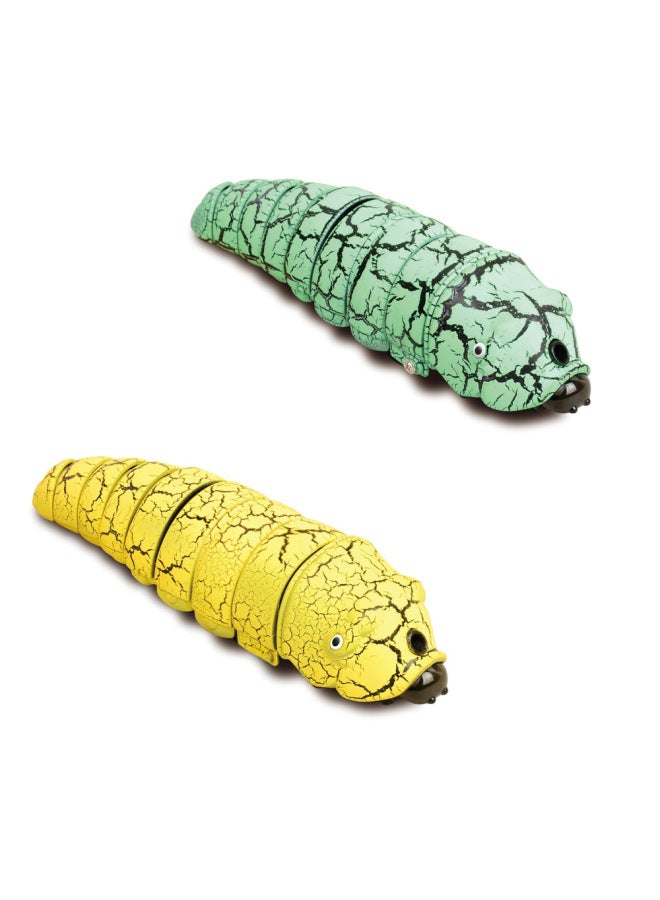 Internet Popular Simulation Trick Remote Control Caterpillar Mini Yoyo Worm Electric Funny Cat And Dog Strange Toy-Color:Remote Caterpillar-Blue - Image 4