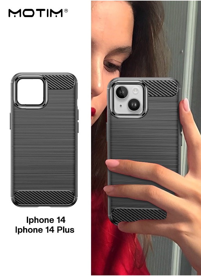 Motim Carbon Fiber Case for iPhone 14/14 Plus Ultra Slim Phone Case Soft TPU Airbag Shockproof Protective Anti-Scratch Cover  - Image 2