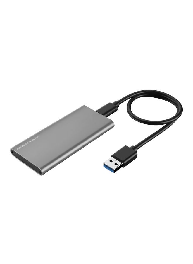 حافظة محرك أقراص SSD من منفذ USB3.0 إلى mSATA. فضي. - Image 2