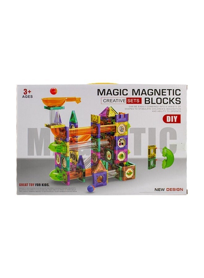 Clicko Magnetic Tiles for Kids,98 Pcs STEM Approved Educational Building Blocks Set, Creative Magnet Puzzles & Stacking Toys for Toddlers, Boys & Girls - Image 3