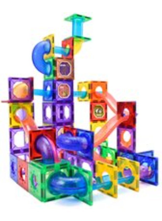 Clicko Magnetic Tiles for Kids,98 Pcs STEM Approved Educational Building Blocks Set, Creative Magnet Puzzles & Stacking Toys for Toddlers, Boys & Girls - Image 2