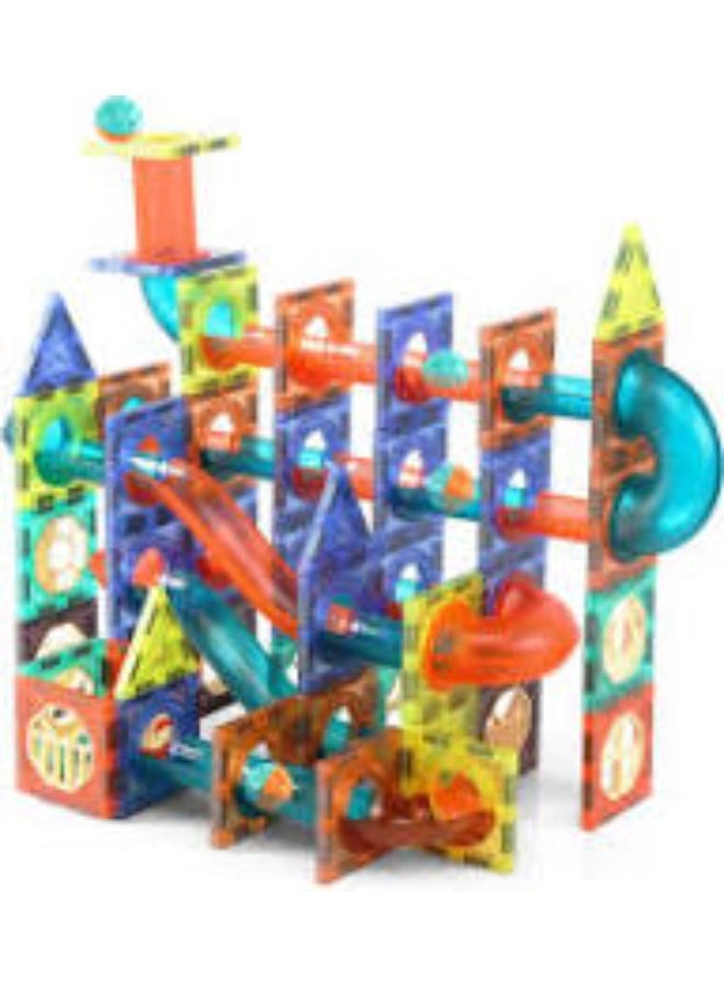 Clicko Magnetic Tiles for Kids,98 Pcs STEM Approved Educational Building Blocks Set, Creative Magnet Puzzles & Stacking Toys for Toddlers, Boys & Girls - Image 1