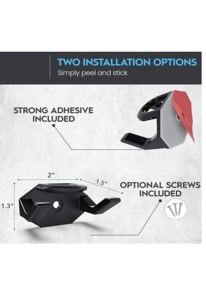 OASIS-TH Adhesive Hat Hooks For Wall,8-Pack Hat Rack For Baseball Caps, Minimalist Hat Display,Hat Hangers For Closet Bedroom,Black  - Image 3