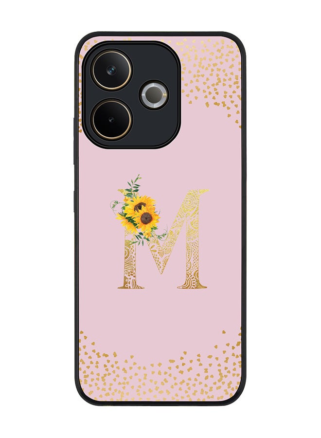 Stylizedd For Oppo A5 Pro 5G / A5 Pro 4G / 5G Case,Slim fit Camera Protection, Shockproof Thin Phone cover  - Custom Floral Monogram - M  (Pink ) - Image 1