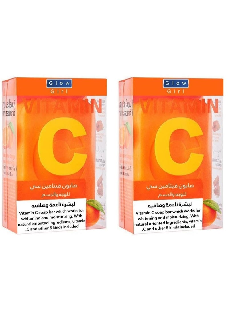 Glow Girl Two Pieces of Vitamin C Soap 100 g - Image 1