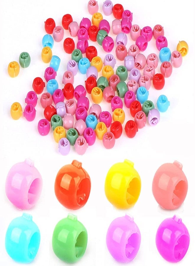 BetterJonny 200pcs Mini Hair Claw Clips, BetterJonny Candy Color Round Hair Clips Plastic Hair Clamps with Box for Children Girls Women - Image 1