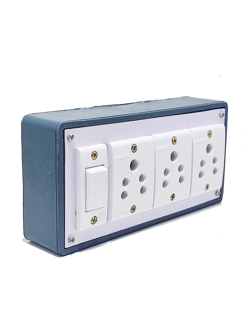 DNP DnP Portable Plastic Switch Board Electric Spy Guard Extension Board 3 Pin Power Plug ,1- Switch ,3- Plug ,2 Meter Wire  - Image 4