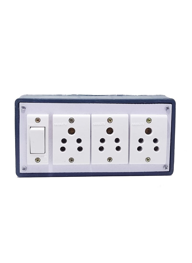 DNP DnP Portable Plastic Switch Board Electric Spy Guard Extension Board 3 Pin Power Plug ,1- Switch ,3- Plug ,2 Meter Wire  - Image 5