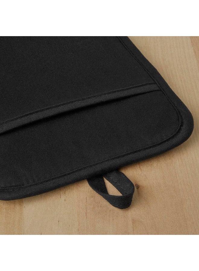 KITCHENAID Ribbed Soft Silicone Pot Holder 2-Pack Set, Matte Black, 7"x9" - Image 2