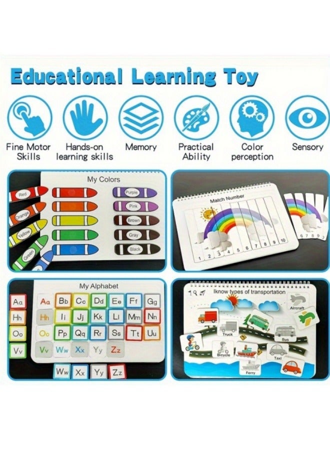 Children's Early Learning Flip Book Enlightenment Quiet Sticky Book - Image 5