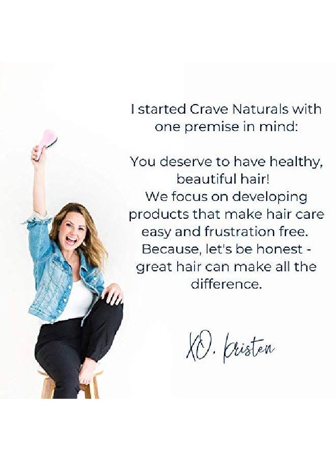 Crave Naturals - Biggie Glide Thru Detangling Brush Detangler Hairbrush & Comb For Curly Natural Straight Wet Or Dry Hair (Mint) - Image 1