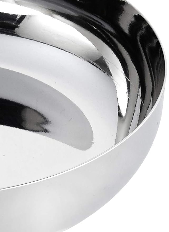 SHIFA CRAFT Stainless Steel Elyssa HalwaDessert Plate Set 6 Pieces 125cm Dia Desert Bowl 6 psc - Image 5