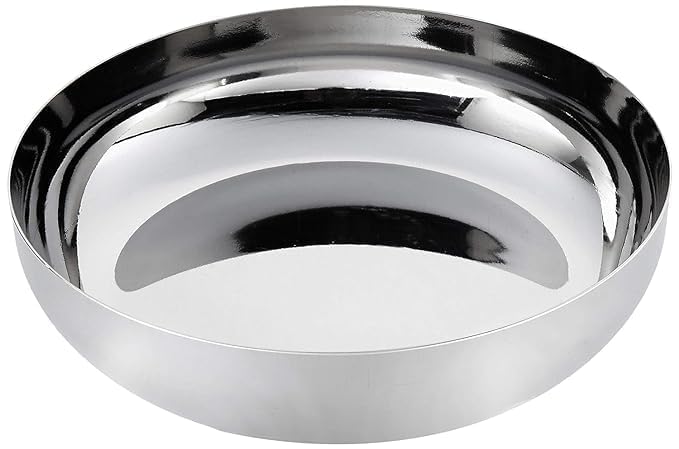 SHIFA CRAFT Stainless Steel Elyssa HalwaDessert Plate Set 6 Pieces 125cm Dia Desert Bowl 6 psc - Image 4