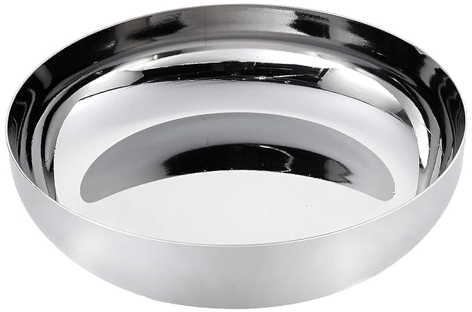 SHIFA CRAFT Stainless Steel Elyssa HalwaDessert Plate Set 6 Pieces 125cm Dia Desert Bowl 6 psc - Image 2