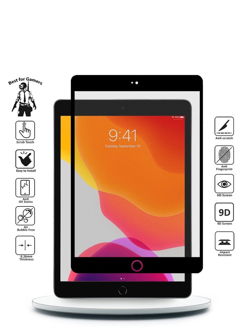 Techie غطاء شاشة فيلم سيراميك غير لامع 9D لجهاز آبل آيباد 2021 بحجم 10.2 بوصة - درع مضاد للبصمات فائق الجودة، لمسة ناعمة، تثبيت خالي من الفقاعات - Image 1