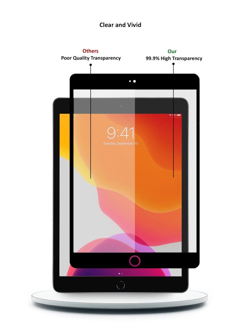Techie غطاء شاشة فيلم سيراميك غير لامع 9D لجهاز آبل آيباد 2021 بحجم 10.2 بوصة - درع مضاد للبصمات فائق الجودة، لمسة ناعمة، تثبيت خالي من الفقاعات - Image 2