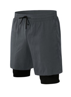 Men Quick Dry Breathable Elastic Shorts Grey