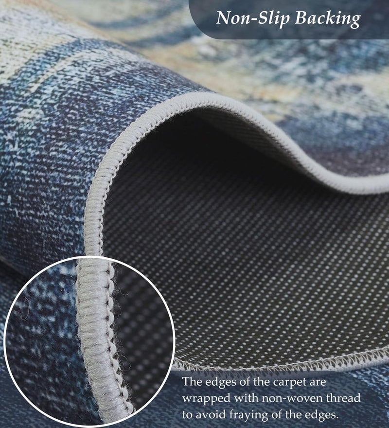 Obsessions Abstract Carpet Blue 4 x 6 - Image 4